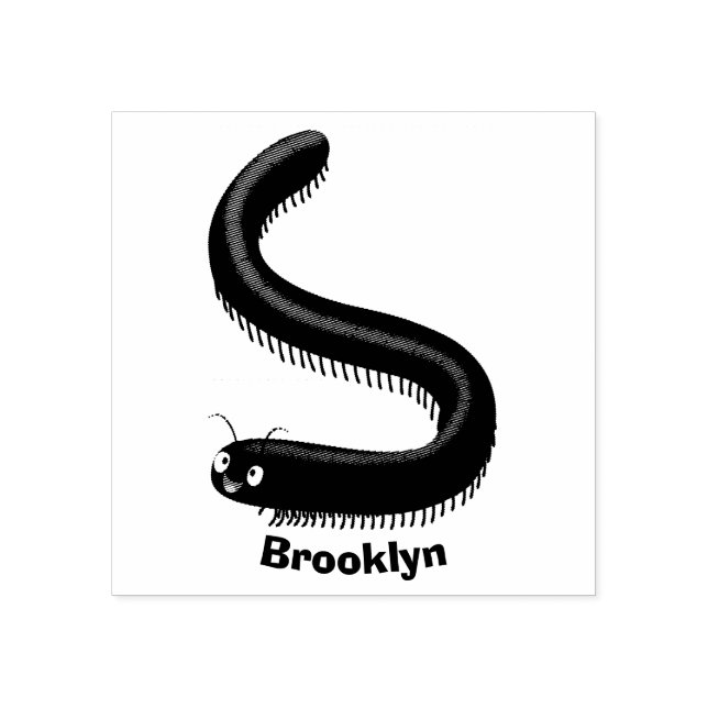 illustration av tecknaden Cute millipede Stämpel (Tryck)
