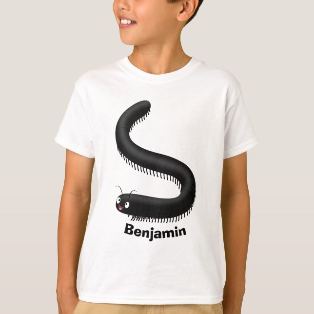 illustration av tecknaden Cute millipede T Shirt (Framsida)