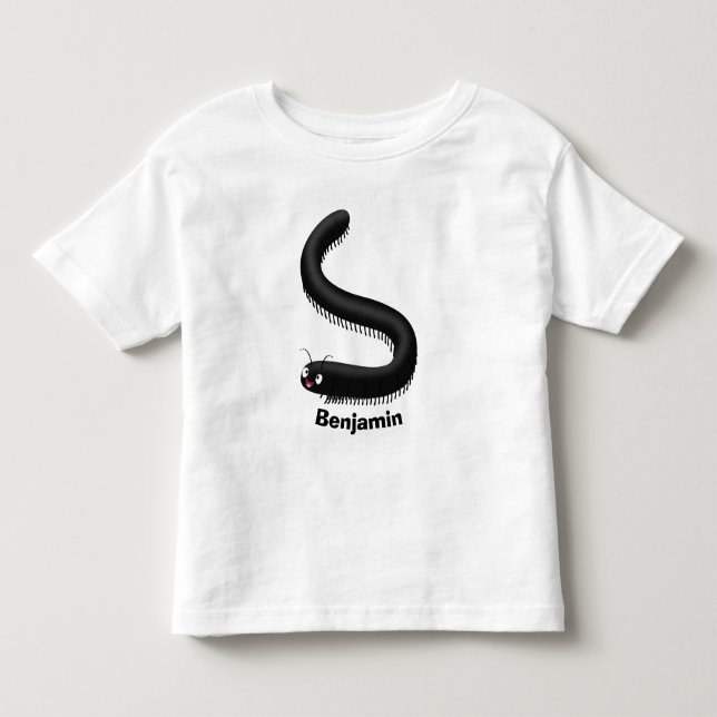 illustration av tecknaden Cute millipede T Shirt (Framsida)
