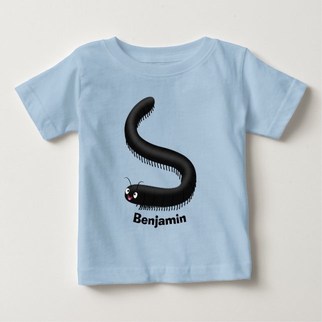 illustration av tecknaden Cute millipede T Shirt (Framsida)
