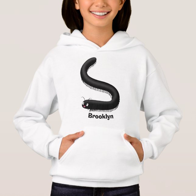 illustration av tecknaden Cute millipede T Shirt (Framsida)