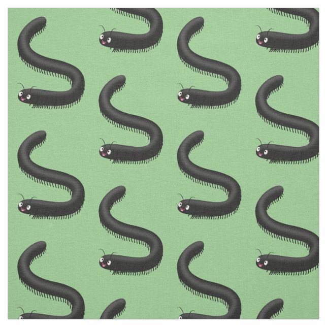 illustration av tecknaden Cute millipede Tyg (Provkarta)