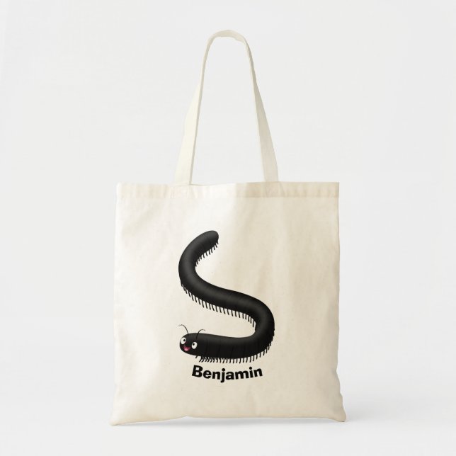 illustration av tecknaden Cute millipede Tygkasse (Framsidan)