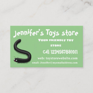 illustration av tecknaden Cute millipede Visitkort