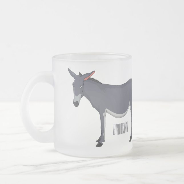 illustration av tecknaden Donkey Frostad Glasmugg (Vänster)