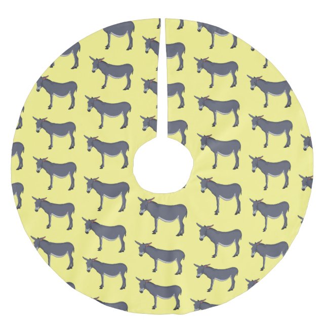 illustration av tecknaden Donkey Julgransmatta Borstad Polyester (Framsidan)