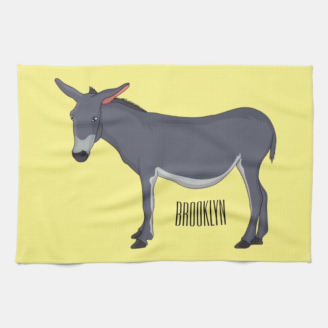 illustration av tecknaden Donkey Kökshandduk (Horisontell)