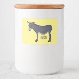 illustration av tecknaden Donkey Mat Etiketter