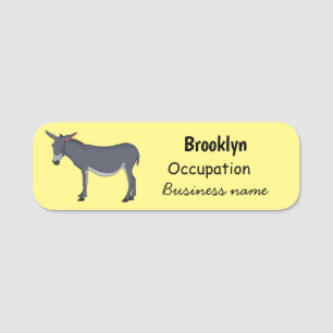 illustration av tecknaden Donkey Namnbricka