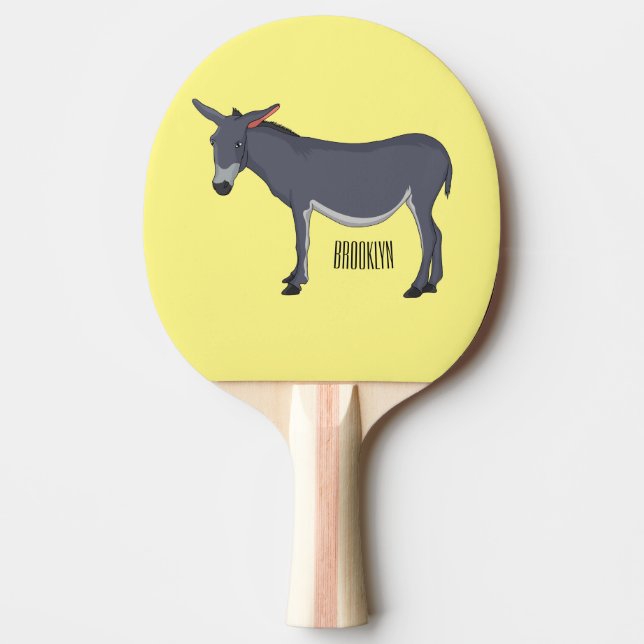 illustration av tecknaden Donkey Pingisracket (Framsidan)