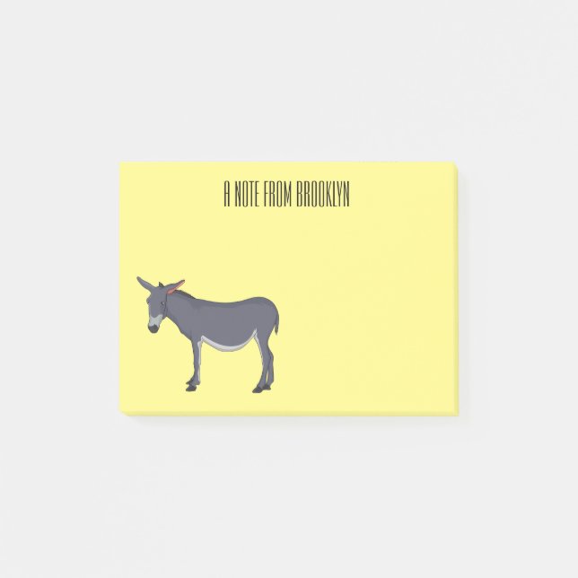 illustration av tecknaden Donkey Post-it Block (Framsida)