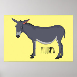 illustration av tecknaden Donkey Poster