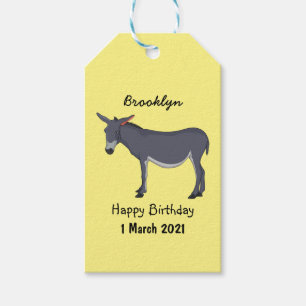 illustration av tecknaden Donkey Presentetikett