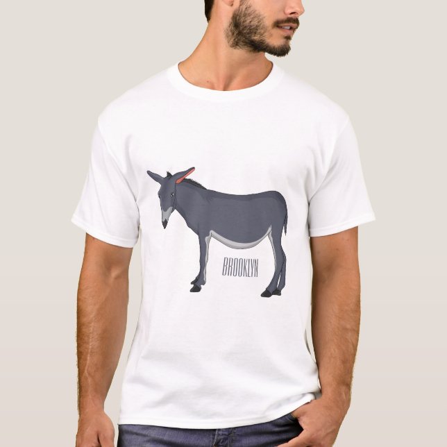illustration av tecknaden Donkey T Shirt (Framsida)