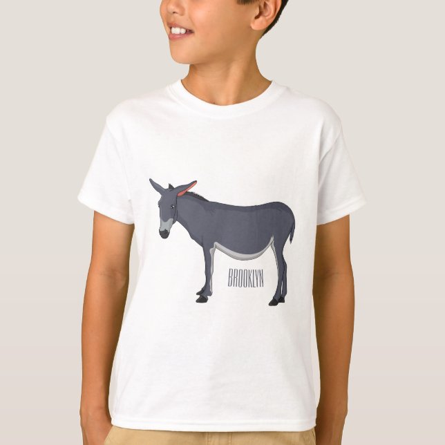 illustration av tecknaden Donkey T Shirt (Framsida)