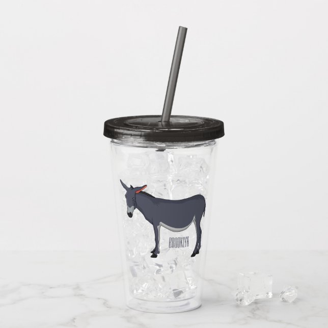 illustration av tecknaden Donkey Take Away Mugg (Baksida Ice)