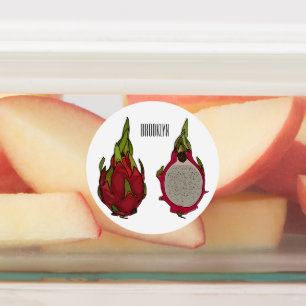 illustration av tecknaden Dragon Frukt Klistermärke