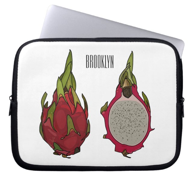 illustration av tecknaden Dragon Frukt Laptop Fodral (Framsidan)