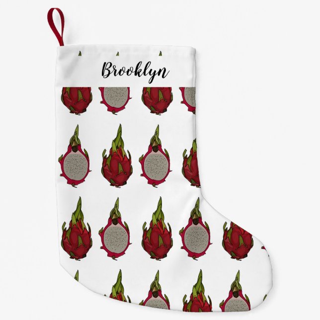 illustration av tecknaden Dragon Frukt Liten Julstrumpa (Framsidan)