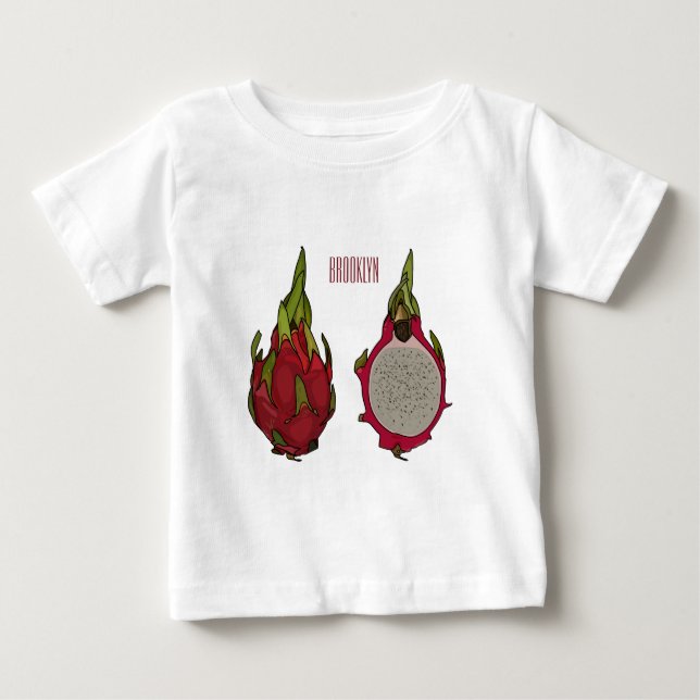 illustration av tecknaden Dragon Frukt T Shirt (Framsida)