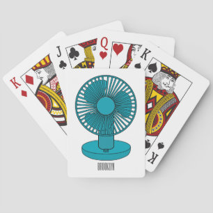illustration av tecknaden fläkt casinokort