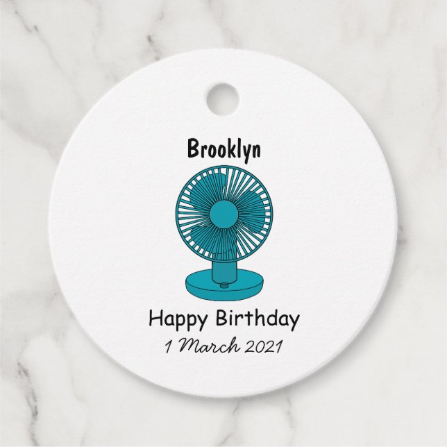 illustration av tecknaden fläkt gåvor etiketter (Framsida)