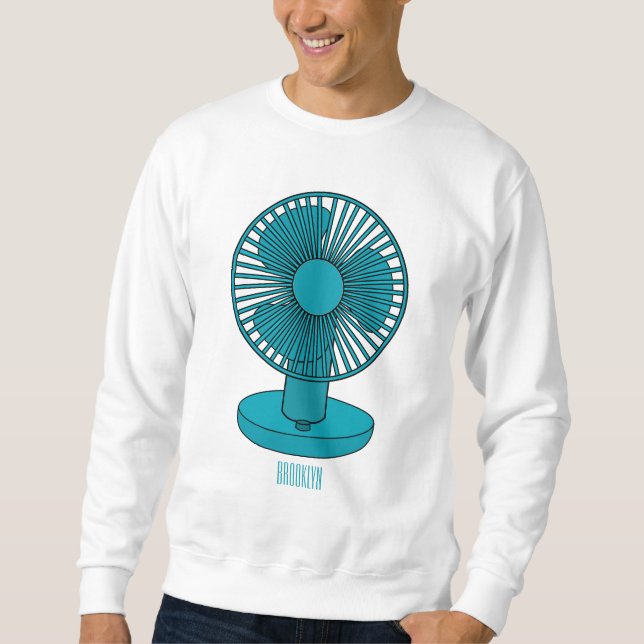 illustration av tecknaden fläkt lång ärmad tröja (Framsida)