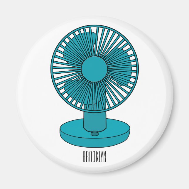 illustration av tecknaden fläkt magnet (Framsidan)