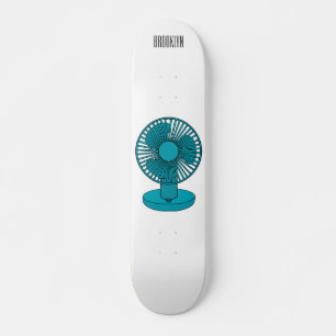 illustration av tecknaden fläkt mini skateboard bräda 18,5 cm