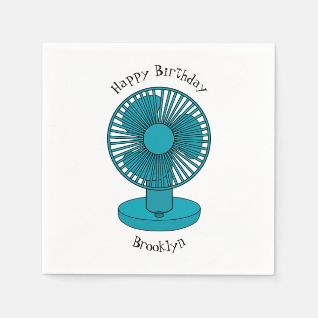 illustration av tecknaden fläkt pappersservett (Framsidan)