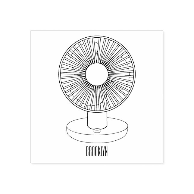 illustration av tecknaden fläkt stämpel (Tryck)