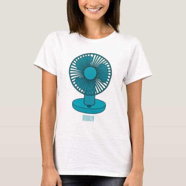 illustration av tecknaden fläkt t shirt (Framsida)
