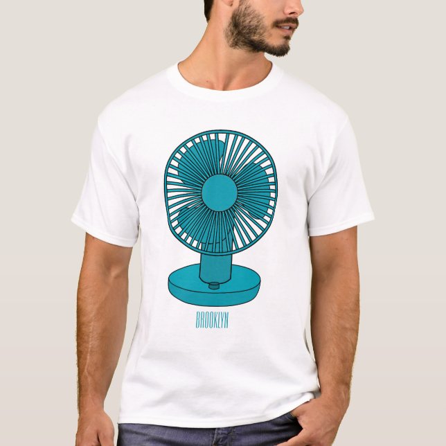 illustration av tecknaden fläkt t shirt (Framsida)