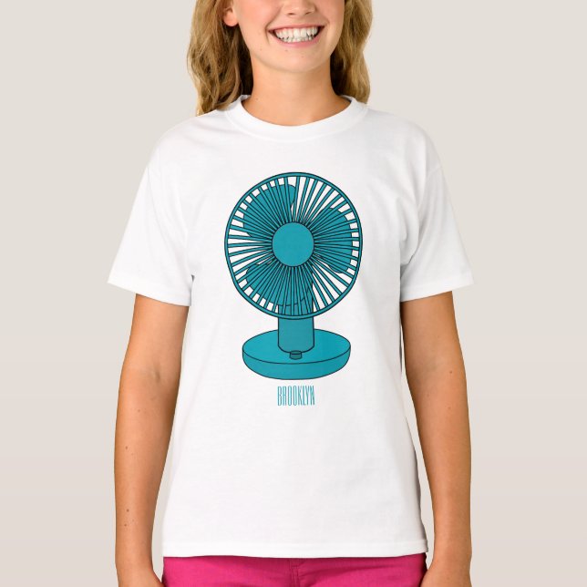 illustration av tecknaden fläkt t shirt (Framsida)