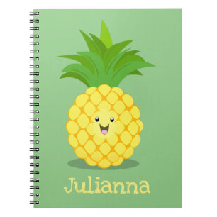 illustration av tecknaden för ananas anteckningsbok
