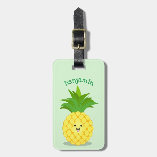 illustration av tecknaden för ananas bagagebricka (Vertikal Framsida)