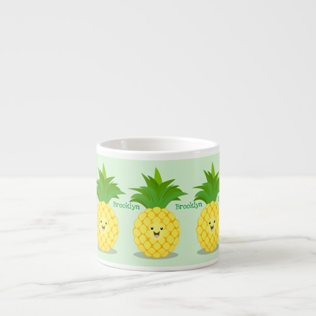 illustration av tecknaden för ananas espressomugg (Framsidan)