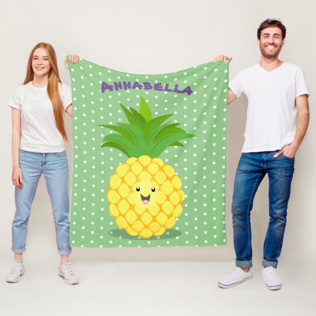 illustration av tecknaden för ananas fleecefilt (På plats)