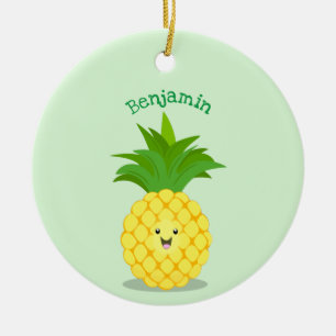 illustration av tecknaden för ananas julgransprydnad keramik