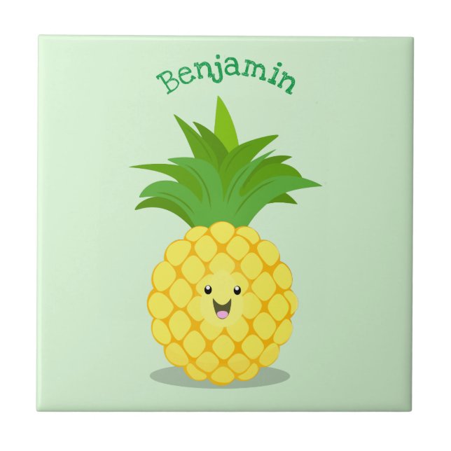 illustration av tecknaden för ananas kakelplatta (Framsidan)