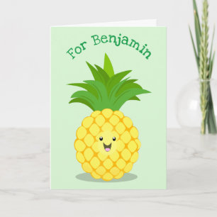 illustration av tecknaden för ananas kort