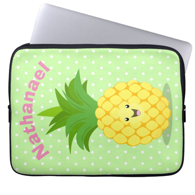 illustration av tecknaden för ananas laptop fodral (Framsidan)