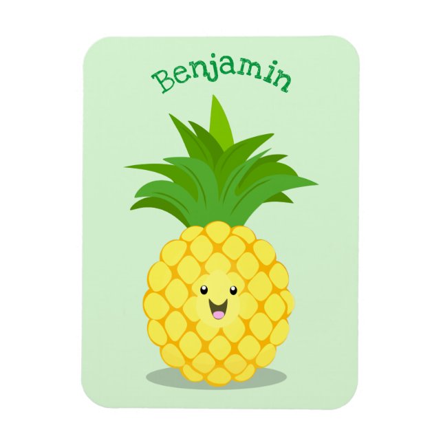 illustration av tecknaden för ananas magnet (Vertikal)
