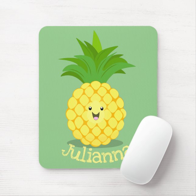 illustration av tecknaden för ananas musmatta (Med mus)