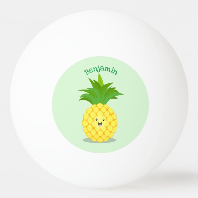 illustration av tecknaden för ananas pingisboll (Framsidan)