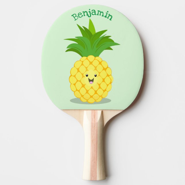 illustration av tecknaden för ananas pingisracket (Framsidan)