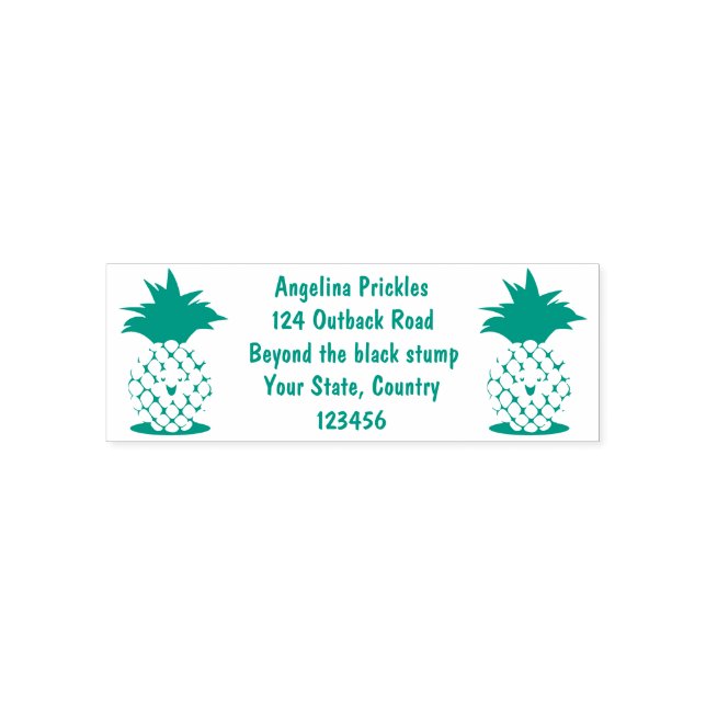 illustration av tecknaden för ananas självfärgande stämpel (Design)
