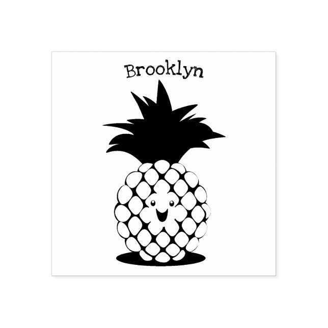 illustration av tecknaden för ananas stämpel (Tryck)