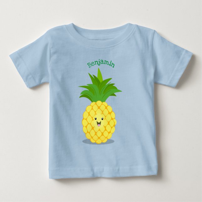 illustration av tecknaden för ananas t shirt (Framsida)