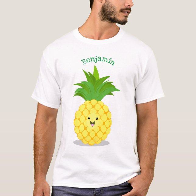 illustration av tecknaden för ananas t shirt (Framsida)